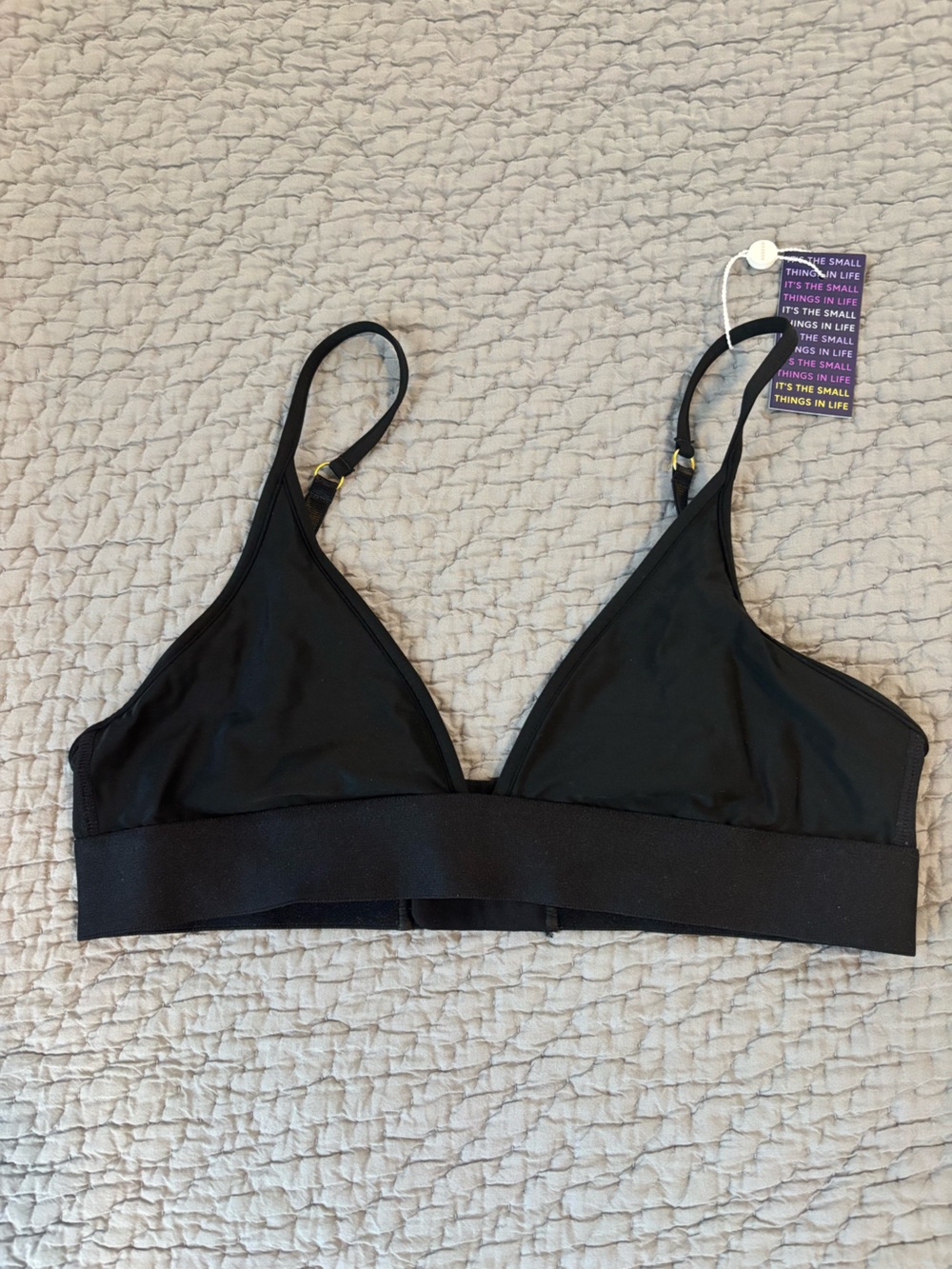 Pepper Bra Ultra Fine Bralette Black, size small, brand new with tags